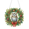 2D/Flat Christmas DIY Diamond Art Acrylic Pendant Wall Door Decoration (Wreath)