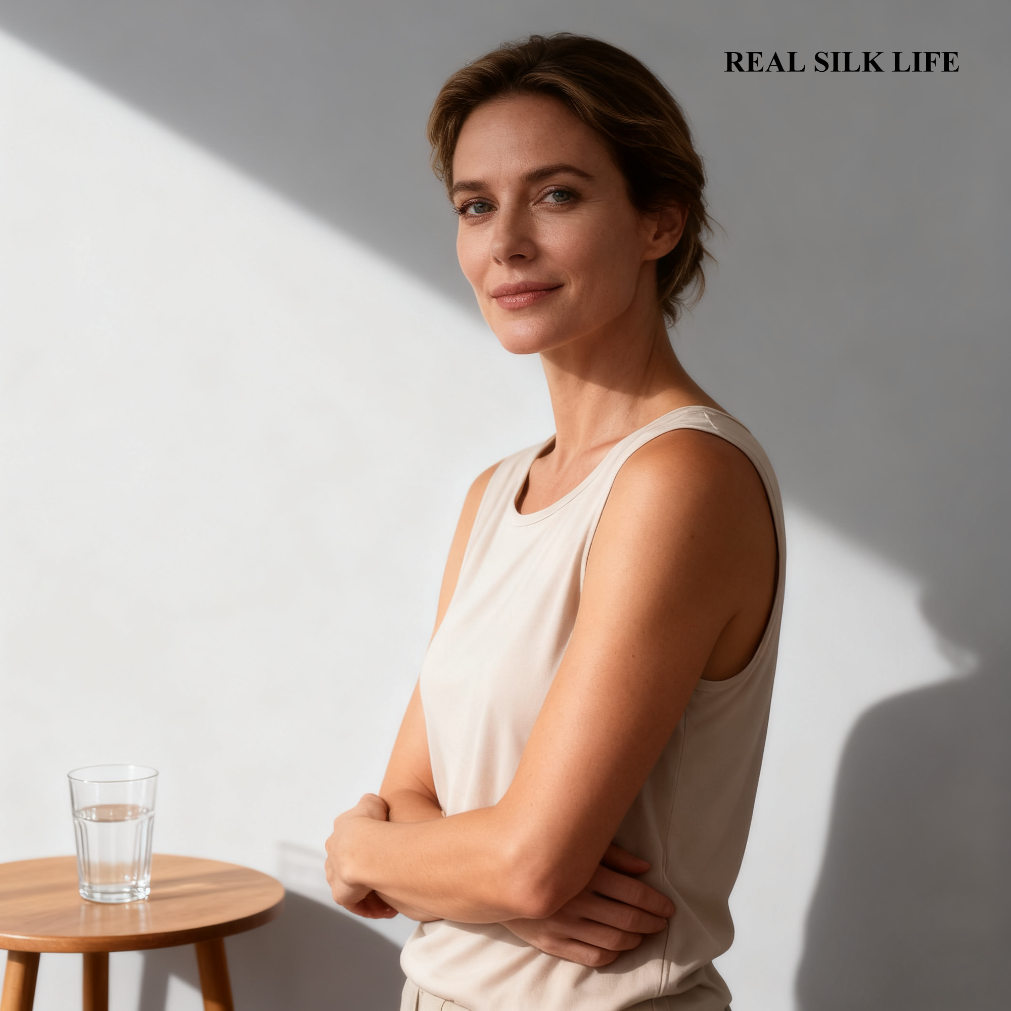 REAL SILK LIFE Silk Tank Tops Cool And Breathable Style REAL SILK LIFE