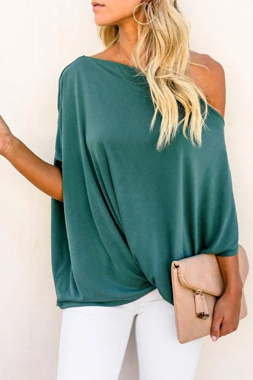Off Shoulder Casual Loose Top