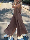 Casual Solid Color Jumpsuit