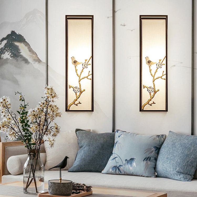 Metal Black Wall Lighting Rectangle 1 Light Traditional Sconce Light Fixture for Bedside