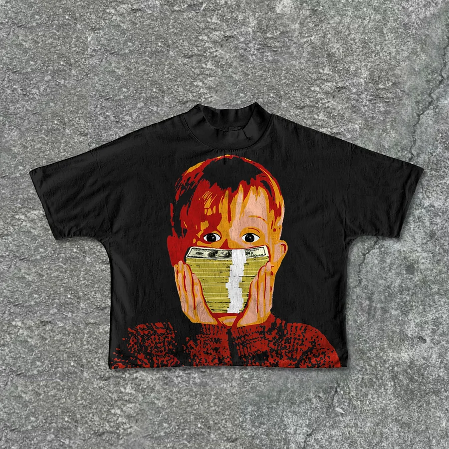 Rich Alone Graphics Cotton Cropped T-Shirts