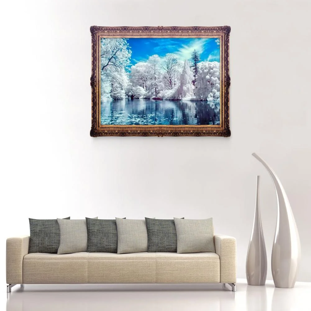 Diamond Painting - Partial Round Drill - Snow Lake(40*30cm)