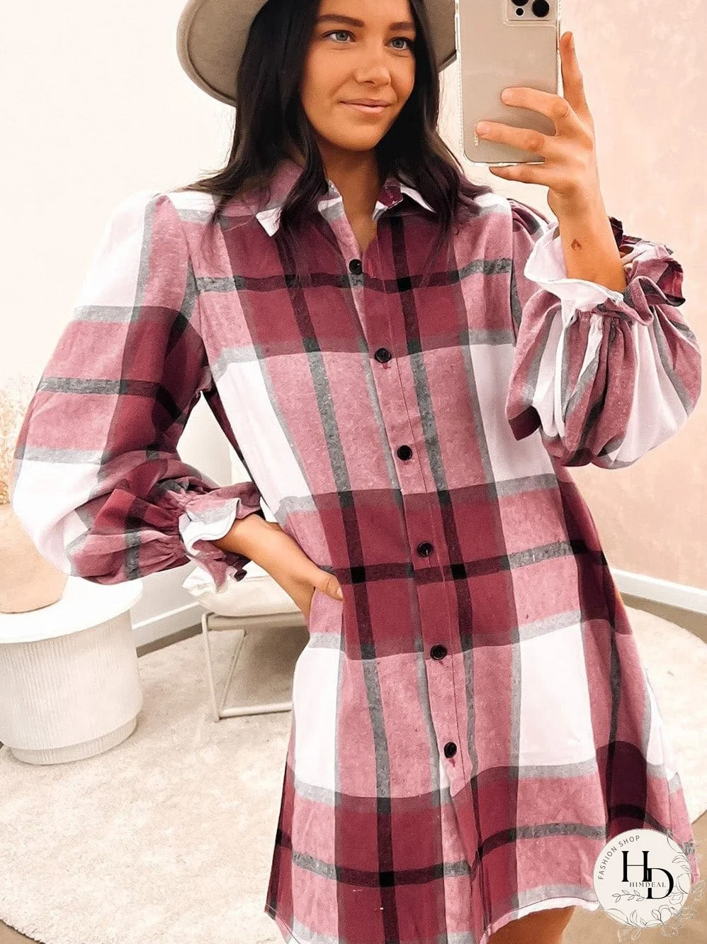 Trendy Plaid Mini Dress