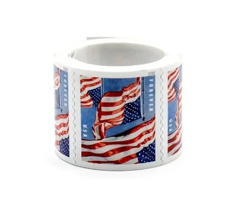 STAMP ROLL DISPENSER  WITH TWO ROLL OF 200 FOREVER STAMPS