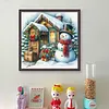 Christmas Cottage-11CT Stamped Cross Stitch 45*45cm/17.72*17.72in