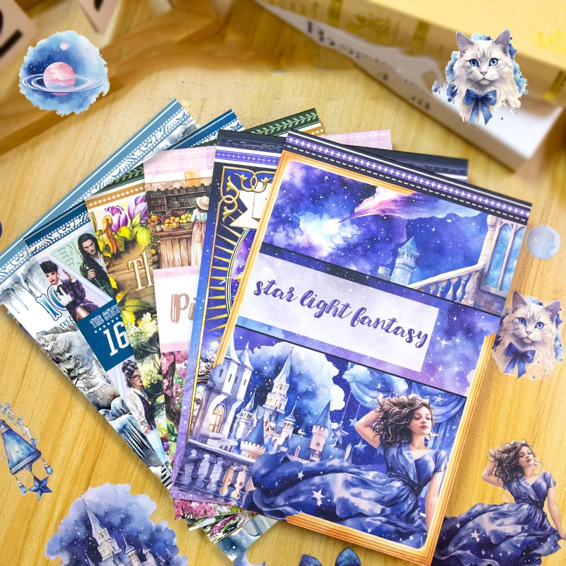 스티커북 - 얼음과 눈의 세계 풍경 캐릭터 조경 소재 콜라주