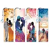4Pcs DIY Diamond Bookmark Art Projects Irregular Shaped Diamonds Diamond Painting Art Bookmarks for DIY Making Beginners Adult Art Craft Supplies