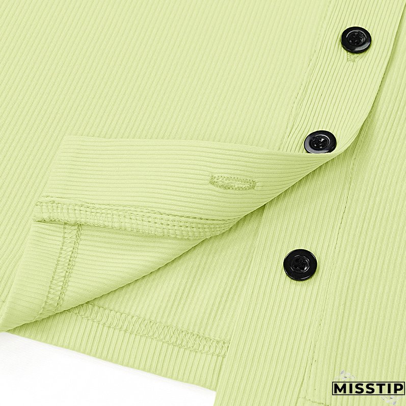 Sexy Button Long-Sleeved Midi Dresses For Women