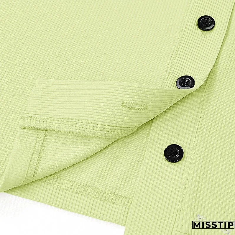 Sexy Button Long-Sleeved Midi Dresses For Women