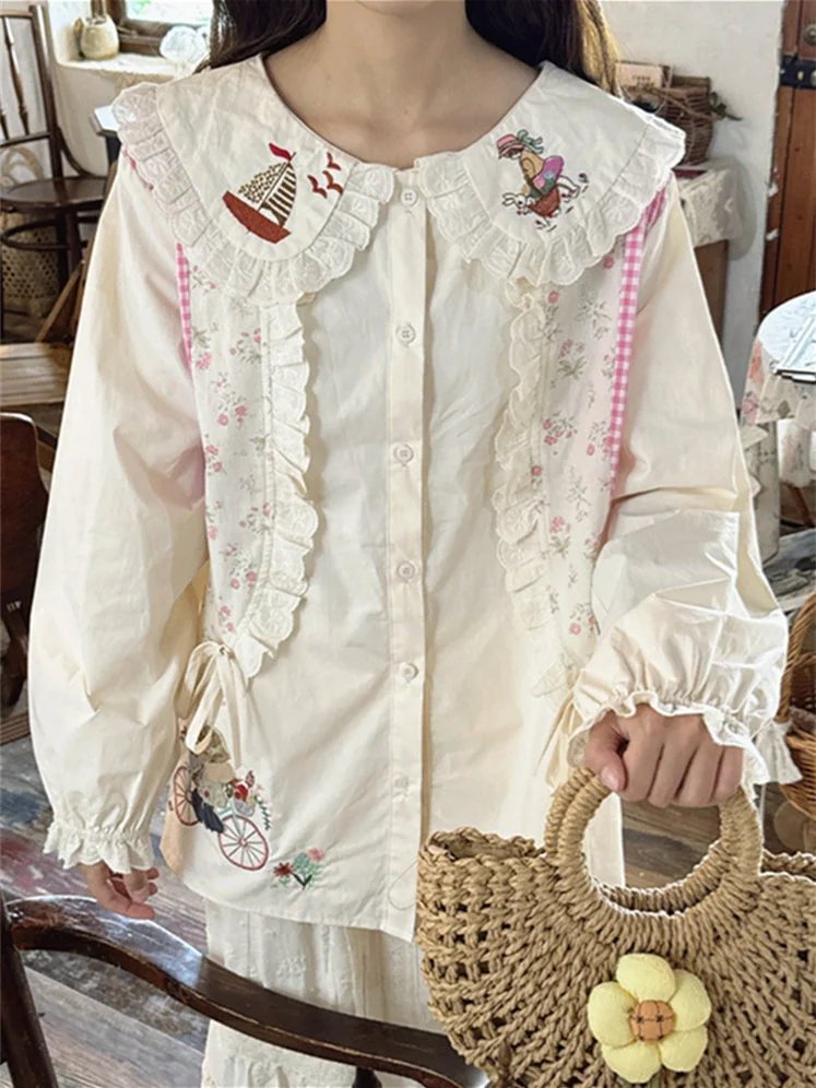 Women's Stitching Scoop Neck Long Sleeve Top