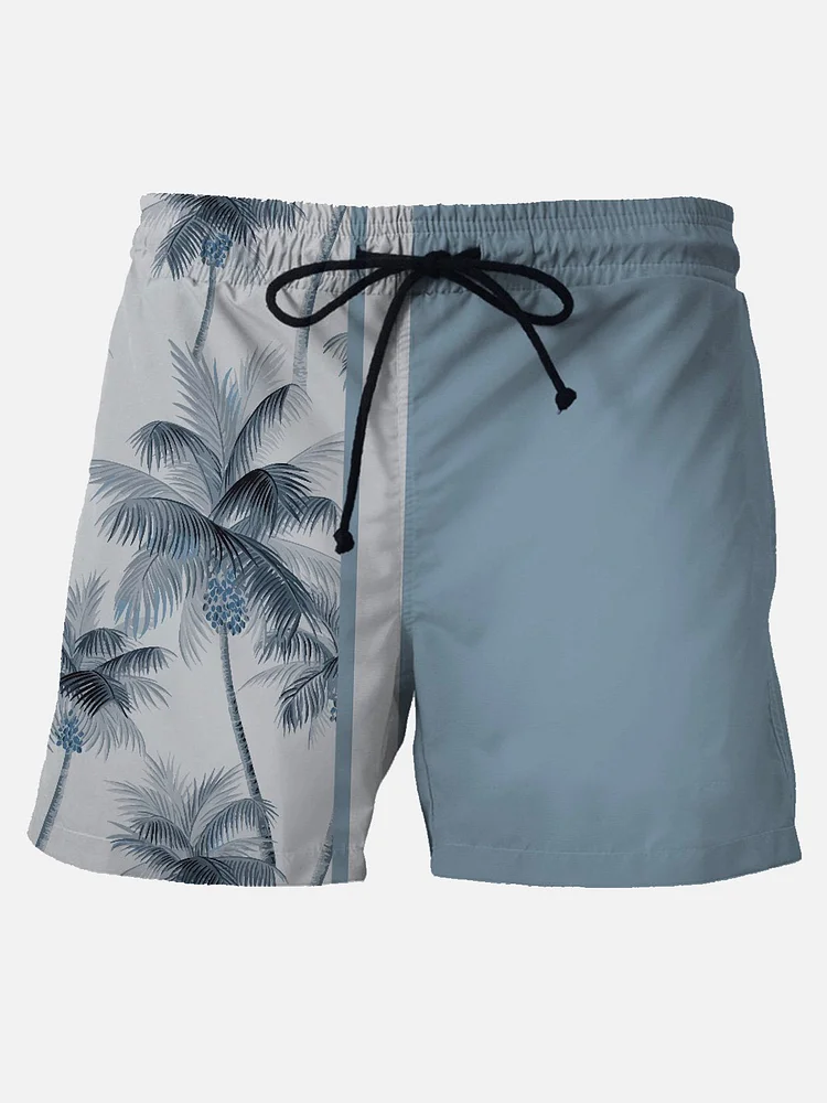 Men's Retro Holiday Casual Shorts Retro Hawaiian Plus Size Quick Dry Beach Shorts
