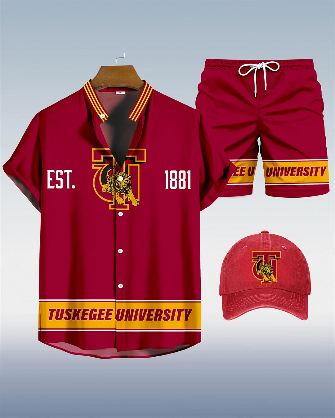 Tuskegee University Shirt Three-Piece Set 075