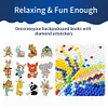 35 PCS DIY Diamond Painting Sticker Gem Sticker Crafts Kits (Elephant Panda Lion)