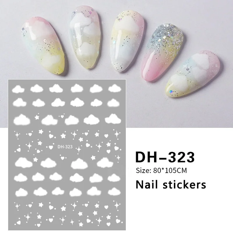 3D Rose Flowers Butterfly Sticker Sliders for Nails Elegant Leaf Floral Design Decals DIY Nail Art Decorations