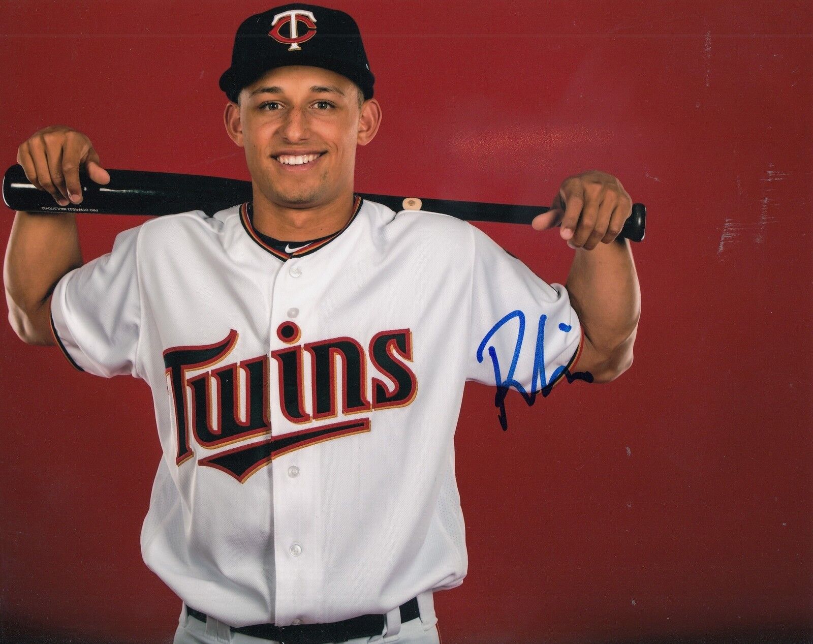 ROYCE LEWIS signed (MINNESOTA TWINS) baseball 8X10 Photo Poster painting W/COA #5