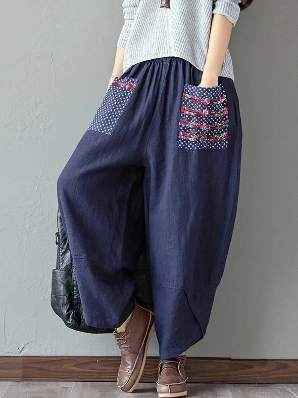 Ethnic-style Wide Leg Pants Bottom