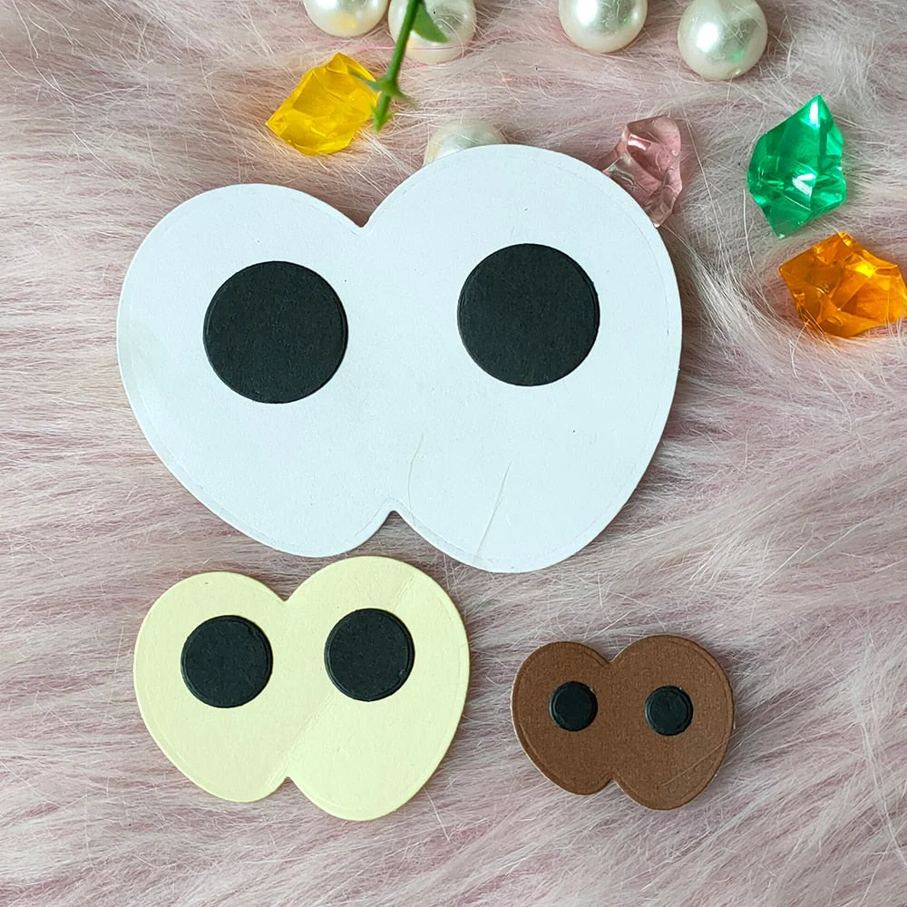 New 3 pcs eyes metal cutting die mould scrapbook decoration embossed photo album decoration card making DIY handicrafts