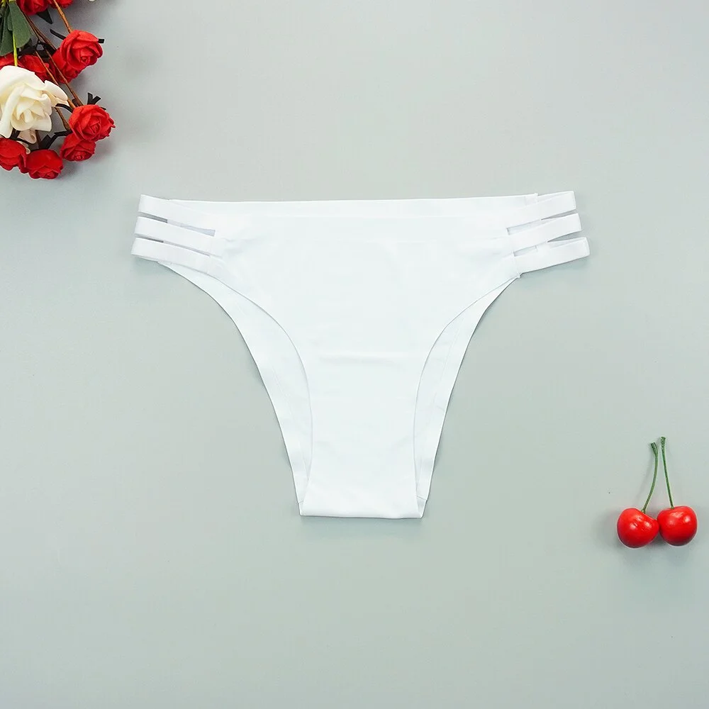 Billionm Women's Seamless Panties Thongs Sexy Intimate Tangas Ice Silk Low-waist T Panty Nylon Female G-Strings Erotic Underwear