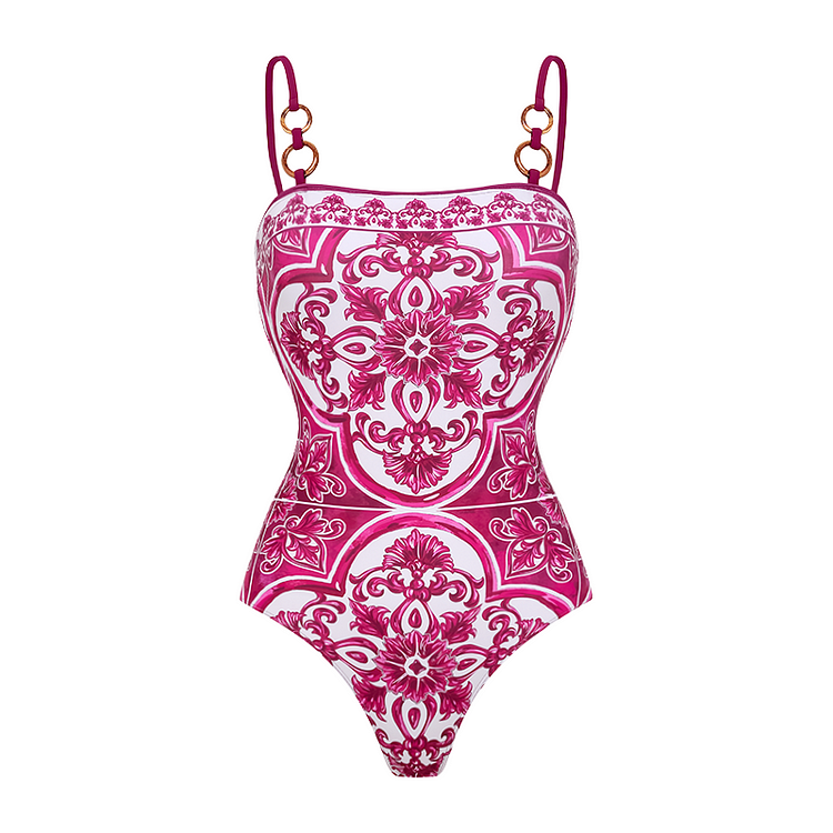 Italy製 MOLLONI layered ONE PIECE One-piece swimsuit in lamé viscose lace Multicoloured | Missoni