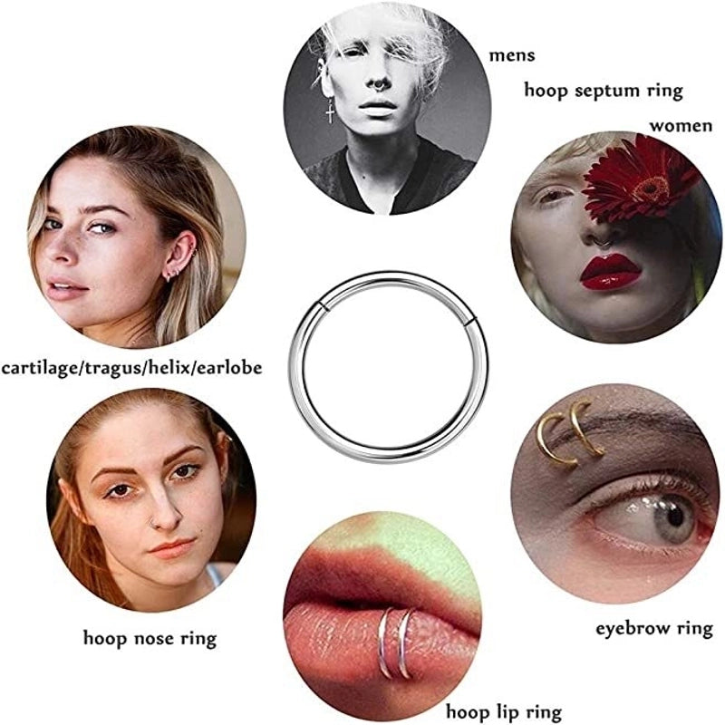 1 Piece Nose Rings & Studs Basic Modern Style Classic Style Round 316L Stainless Steel  Plating Ear Cartilage Rings & Studs Nose Rings & Studs