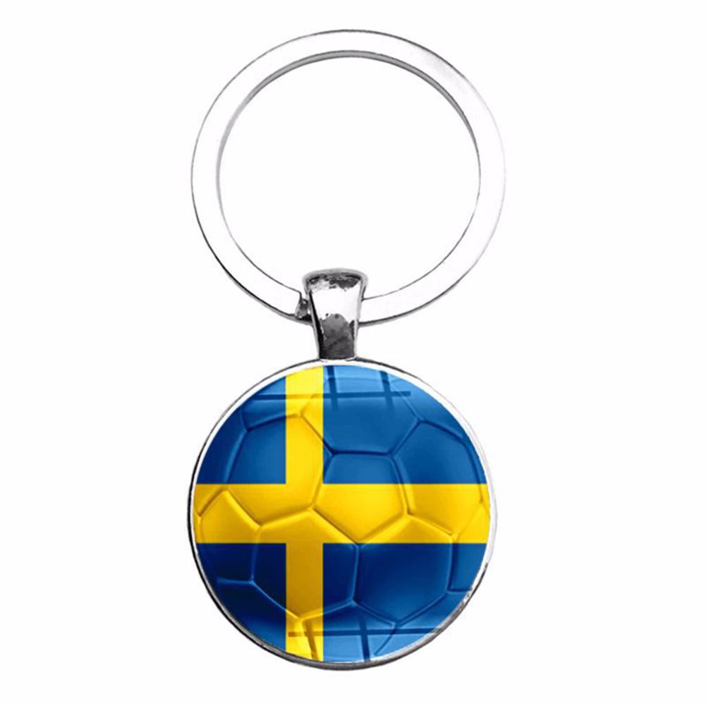 

World Cup Flag Football Keychain Country Soccer Fans Keyring Gifts, Sweden, 501 Original