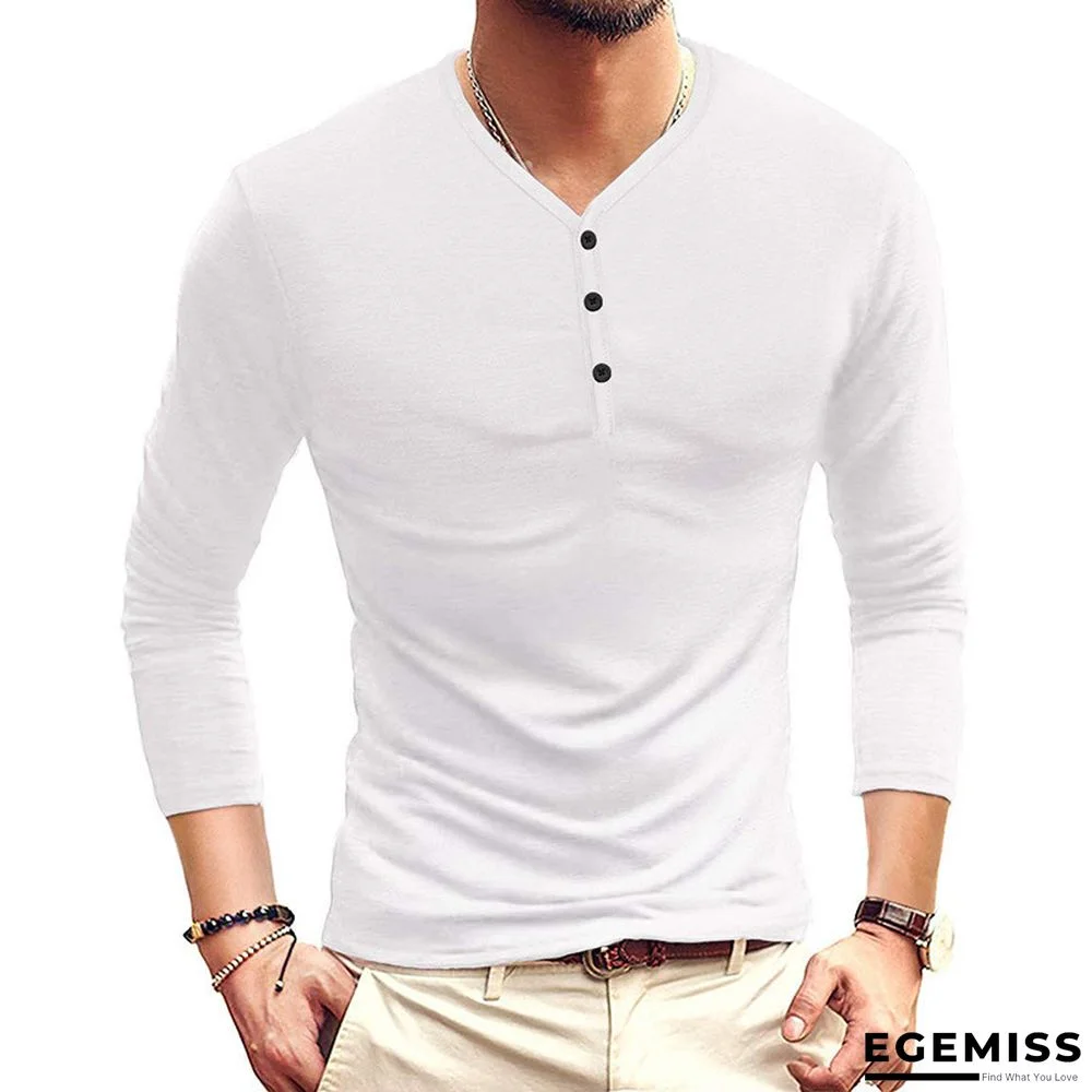 Men's T-shirt Long Sleeve Bottoming Shirt Men's T-shirt Casual | EGEMISS