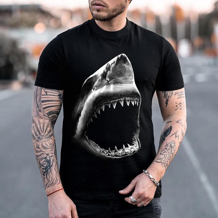 Fashion Great White Shark Men's T-Shirts