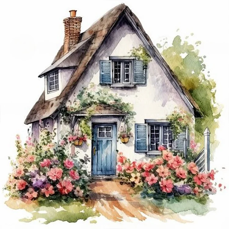 Garden House 30*30CM (Canvas) Full Round Drill Diamond Painting gbfke