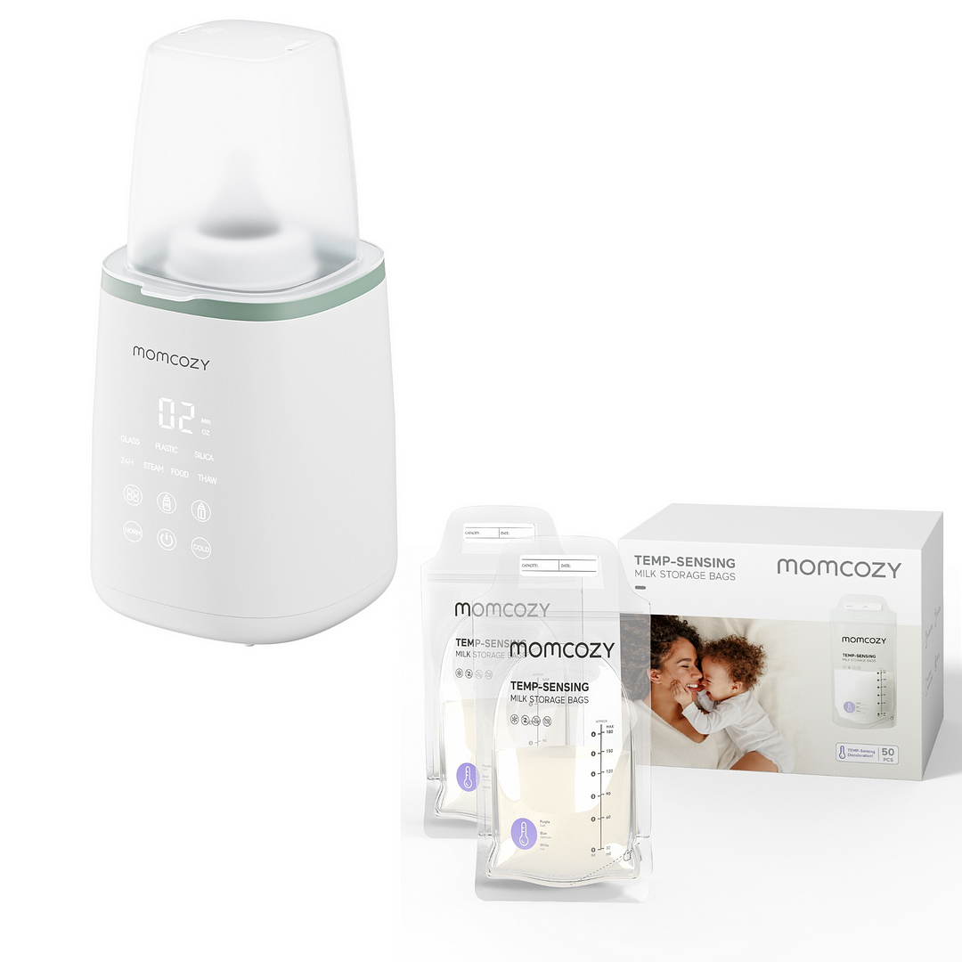 Momcozy Smart Flaschenwärmer und Muttermilch-Aufbewahrungsbeutel-Set