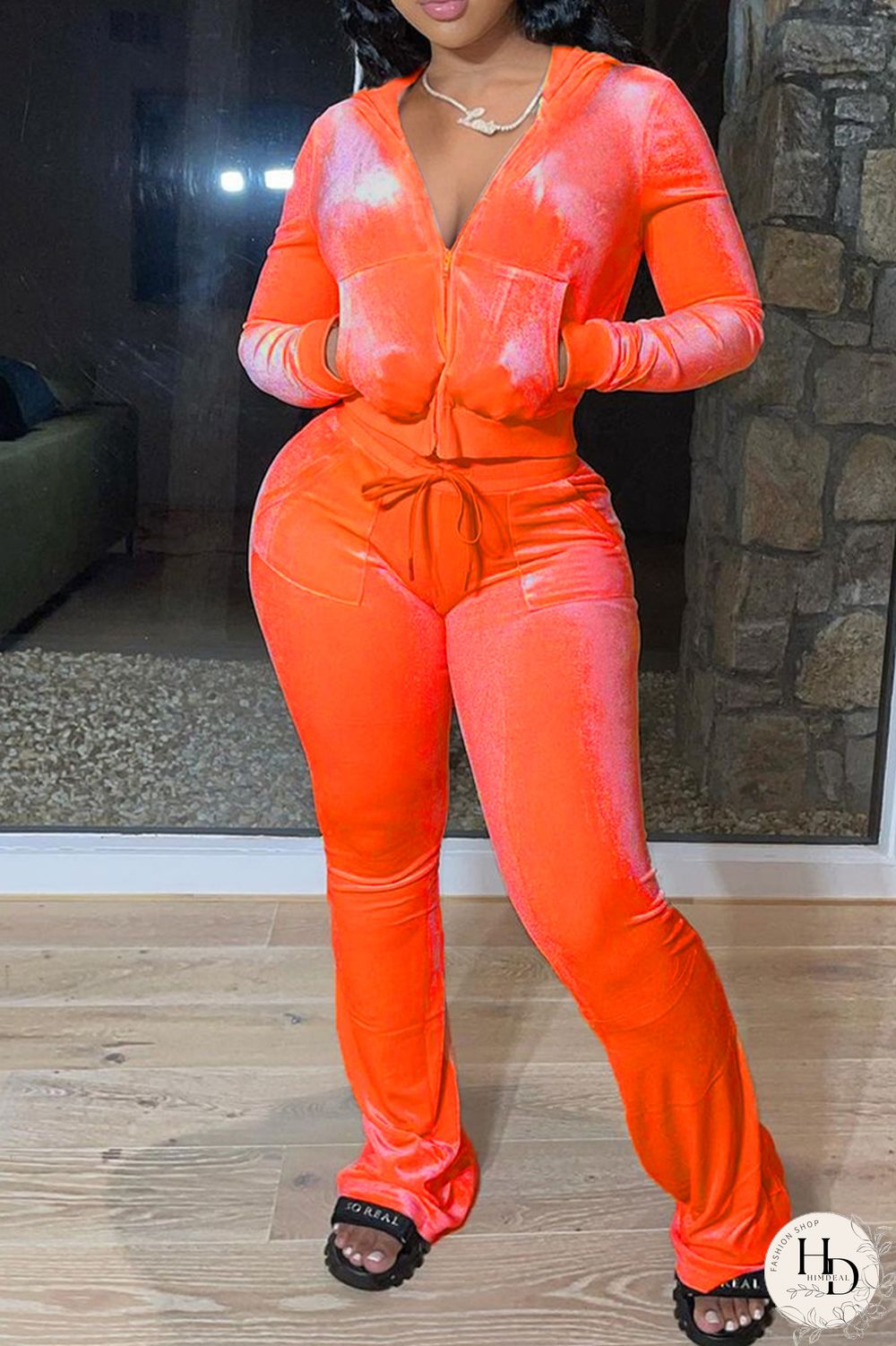 Royal Blue Fashion Casual Solid Patchwork Zipper Hooded Collar Long Sleeve Two Pieces