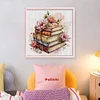 Flowers And Books-11CT Stamped Cross Stitch 40*40cm/15.75*15.75in