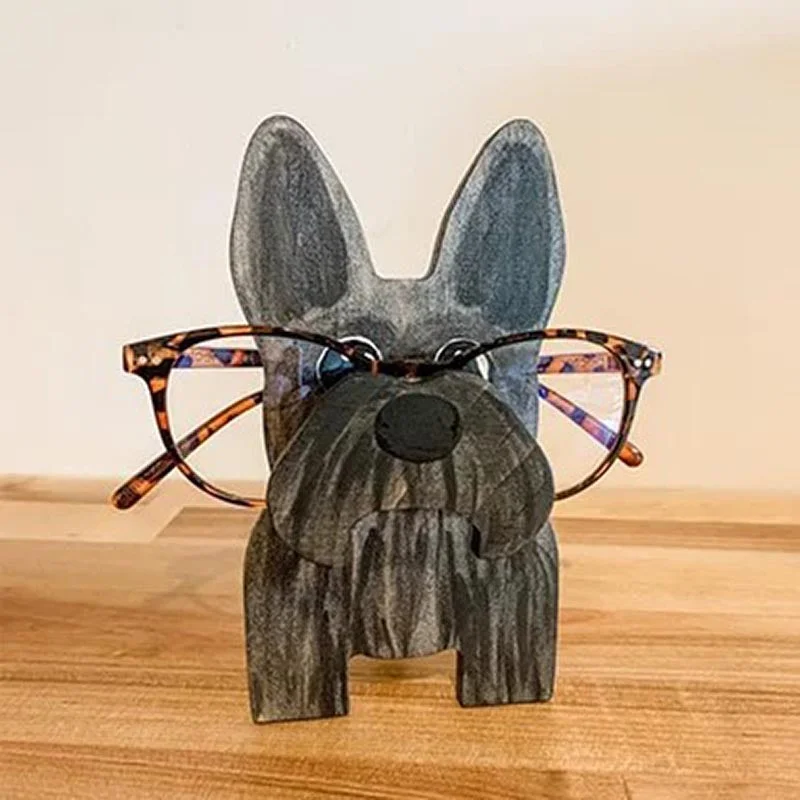 VigorDaily Handmade Glasses Stand Lovely Schnauzer