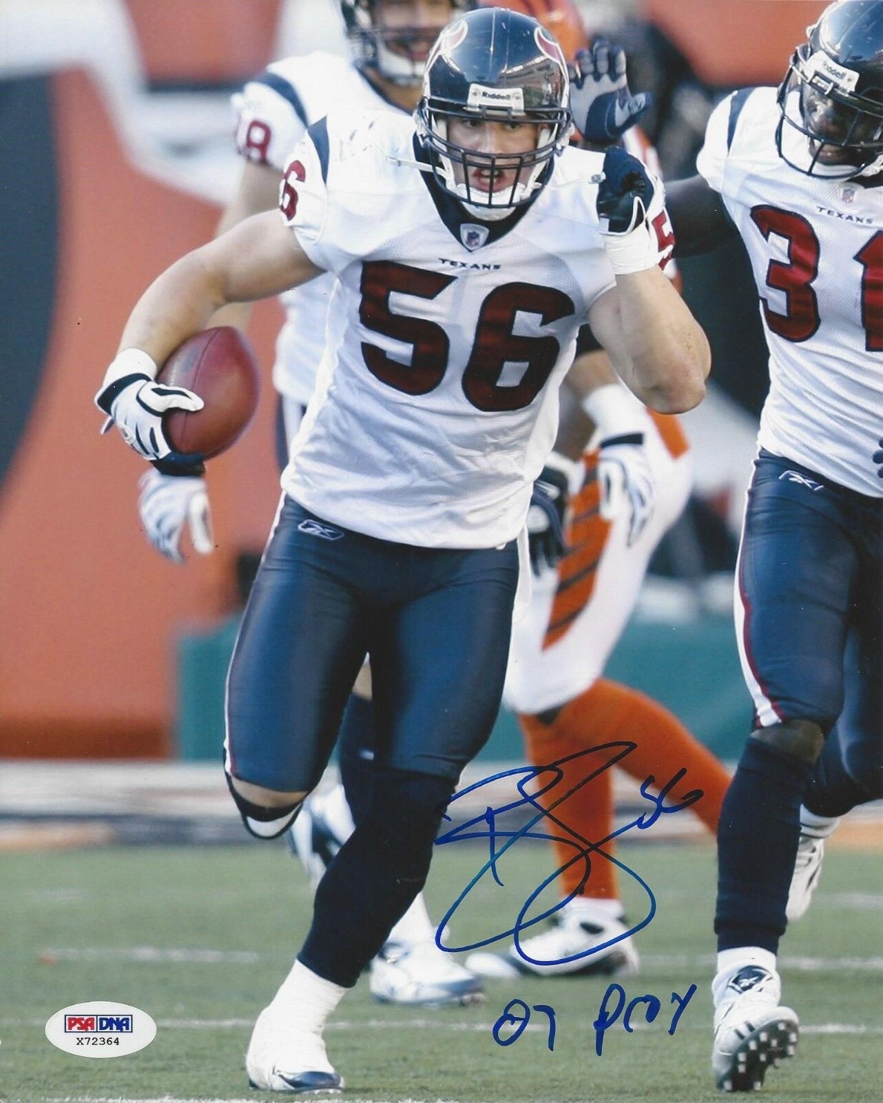 Brian Cushing Houston Texans 09 D-ROY Signed 8x10 Photo Poster painting PSA/DNA # X72364