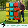 [US Local Warehouse] Folding Chair Rack with Locking Rubber Wheels Folding Chair Cart 88 Lbs Capacity Chairs Storage Dolly for Weddings & Events
