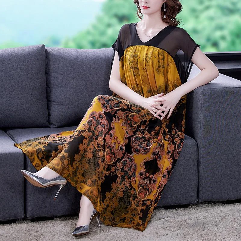 Summer elegant chiffon loose dress