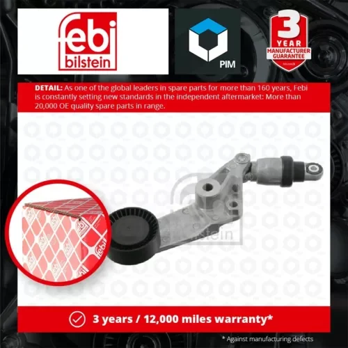 Aux Belt Tensioner fits TOYOTA MR2 ZZW30 1.8 99 to 05 1ZZ-FE Drive V-Ribbed Febi Parts