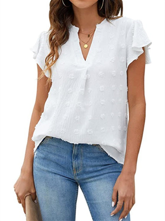 Women Long Sleeve V-neck Graphic Floral Printed Top