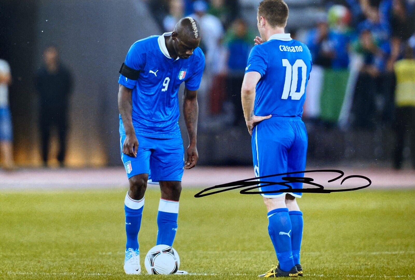 Antonio Cassano Hand Signed 12x8 Italy Photo Poster painting, See Proof