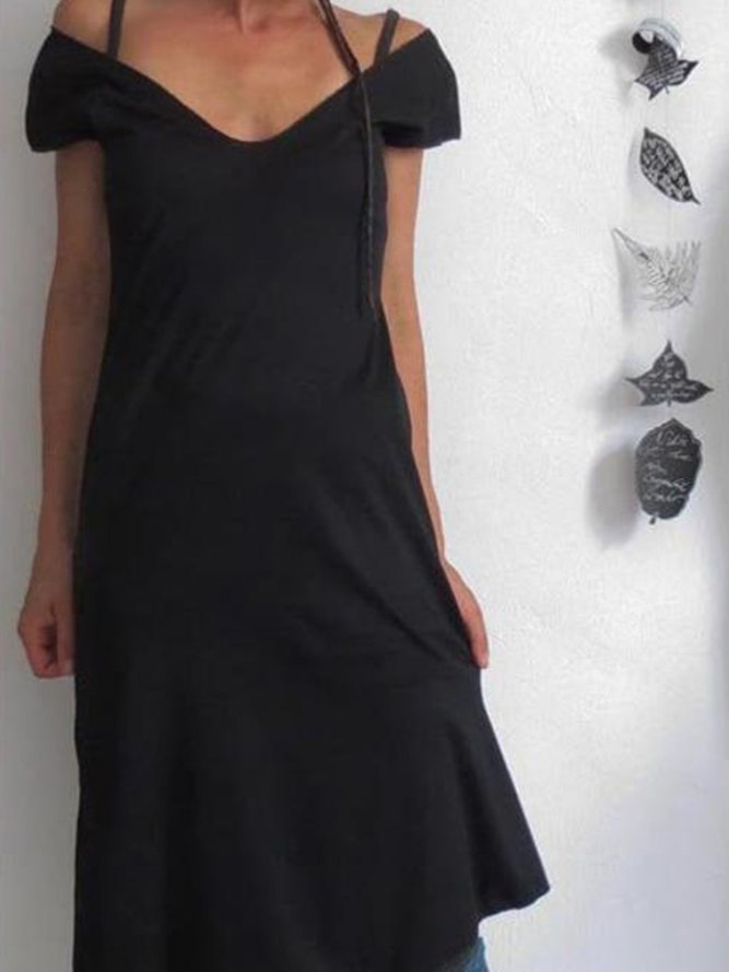 Holiday V Neck Dresses Zaesvini