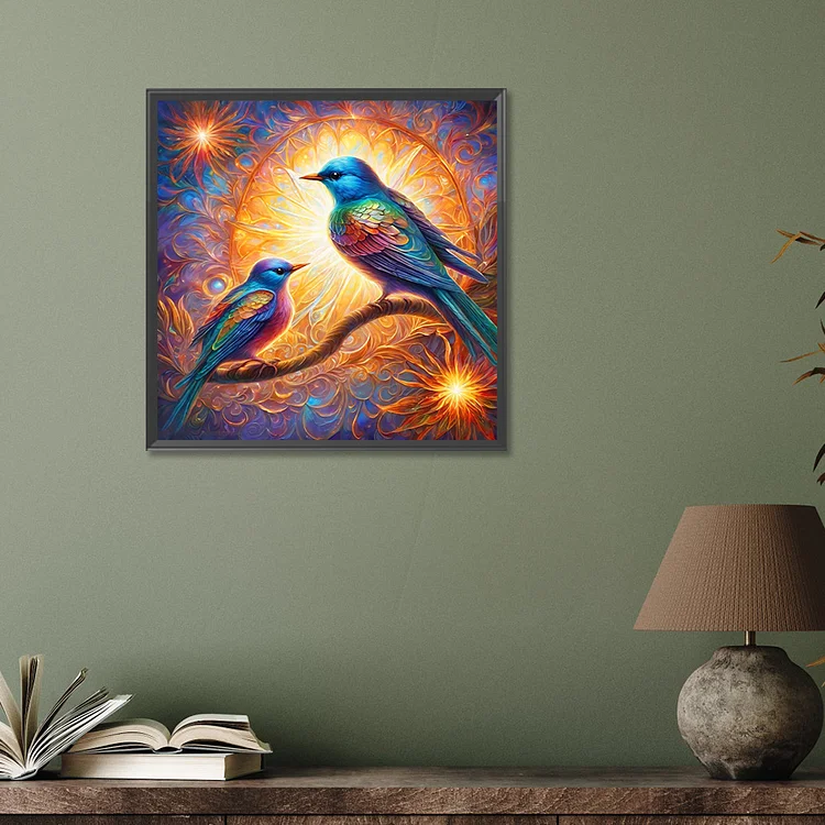  Mimik Two Little Birds Diamond Painting,Paint by Diamonds for  Adults, Diamond Art with Accessories & Tools,Wall Decoration  Crafts,Relaxation and Home Wall Decor 8x12 Inch