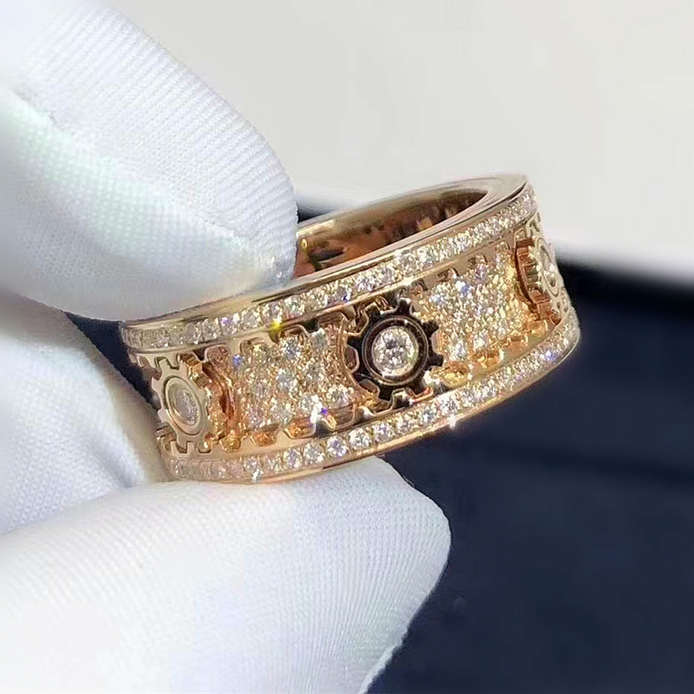 50% OFF 🎁Handmade Diamond Ornate Geometric 3D Band Ring