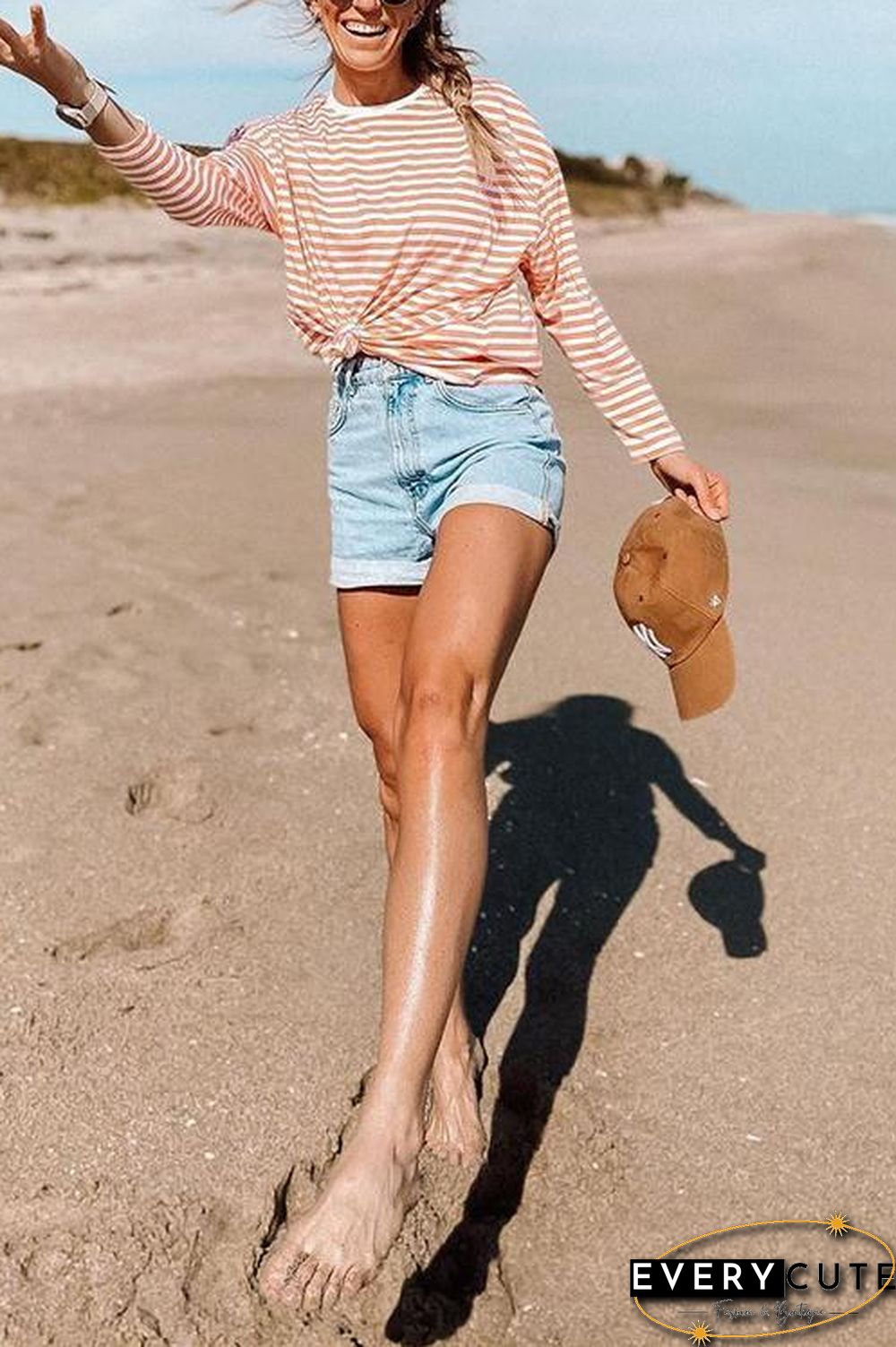 Classic Pocket High Waist Denim Shorts