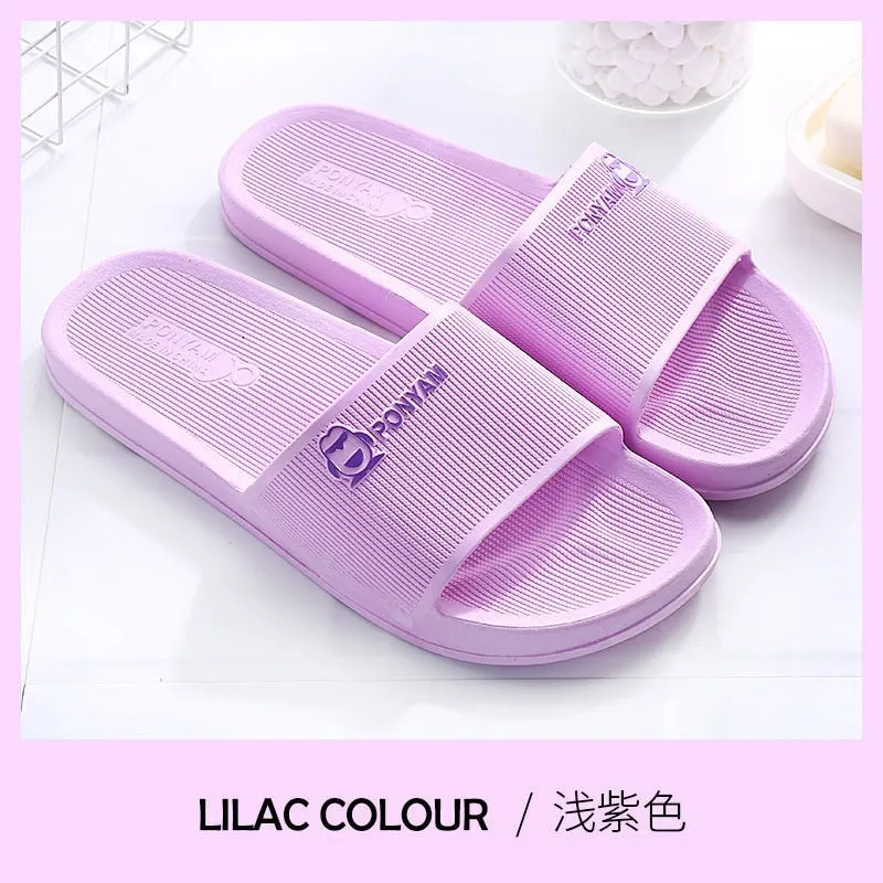 2021 new household bathroom slippers women's summer antiskid men's home plastic soft bottom bath couple women's Slippers