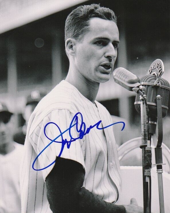 VINTAGE JERRY COLEMAN SIGNED NEW YORK NY YANKEES 8x10 Photo Poster painting #1 Autograph