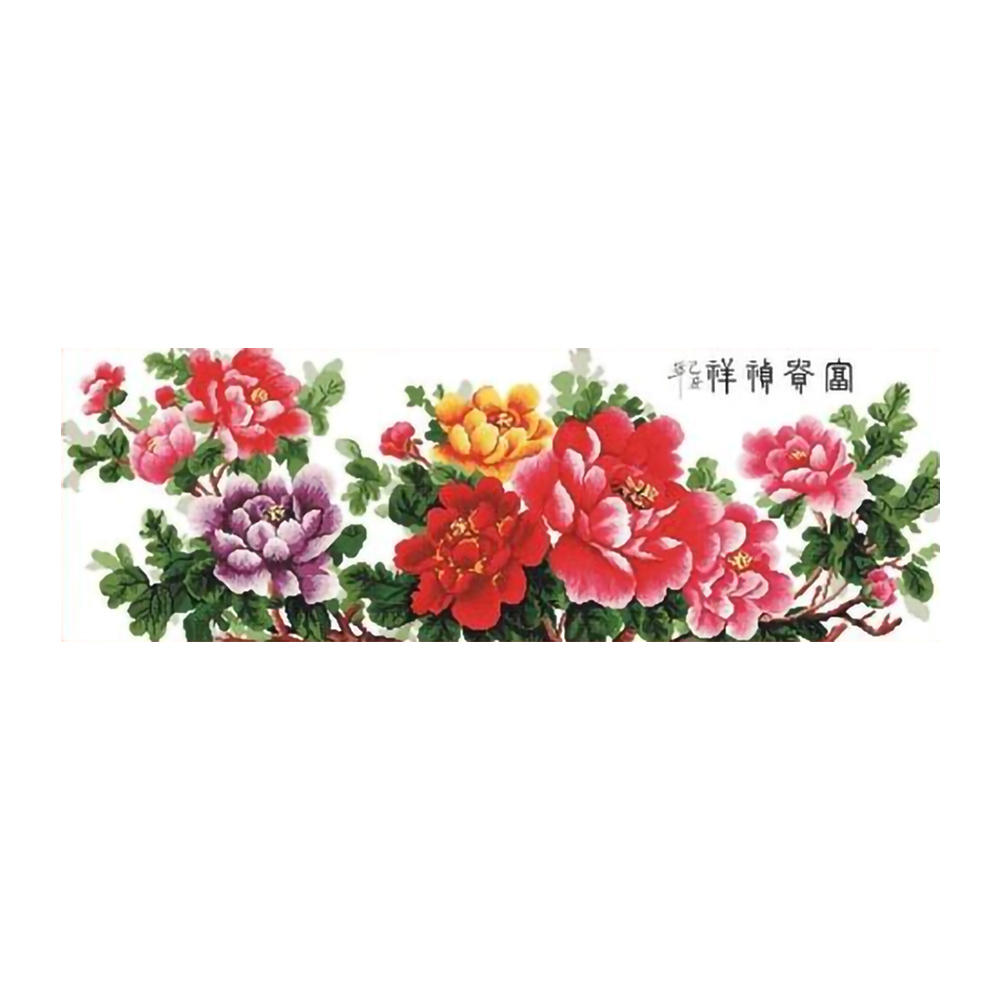 

Flowers - 11CT Stamped Cross Stitch - 107*39CM, 501 Original