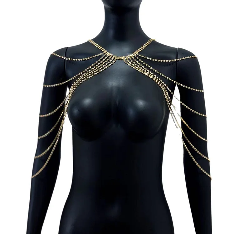 Sexy Tassel Multi-layer Rhinestone Shoulder Chain Body Chain