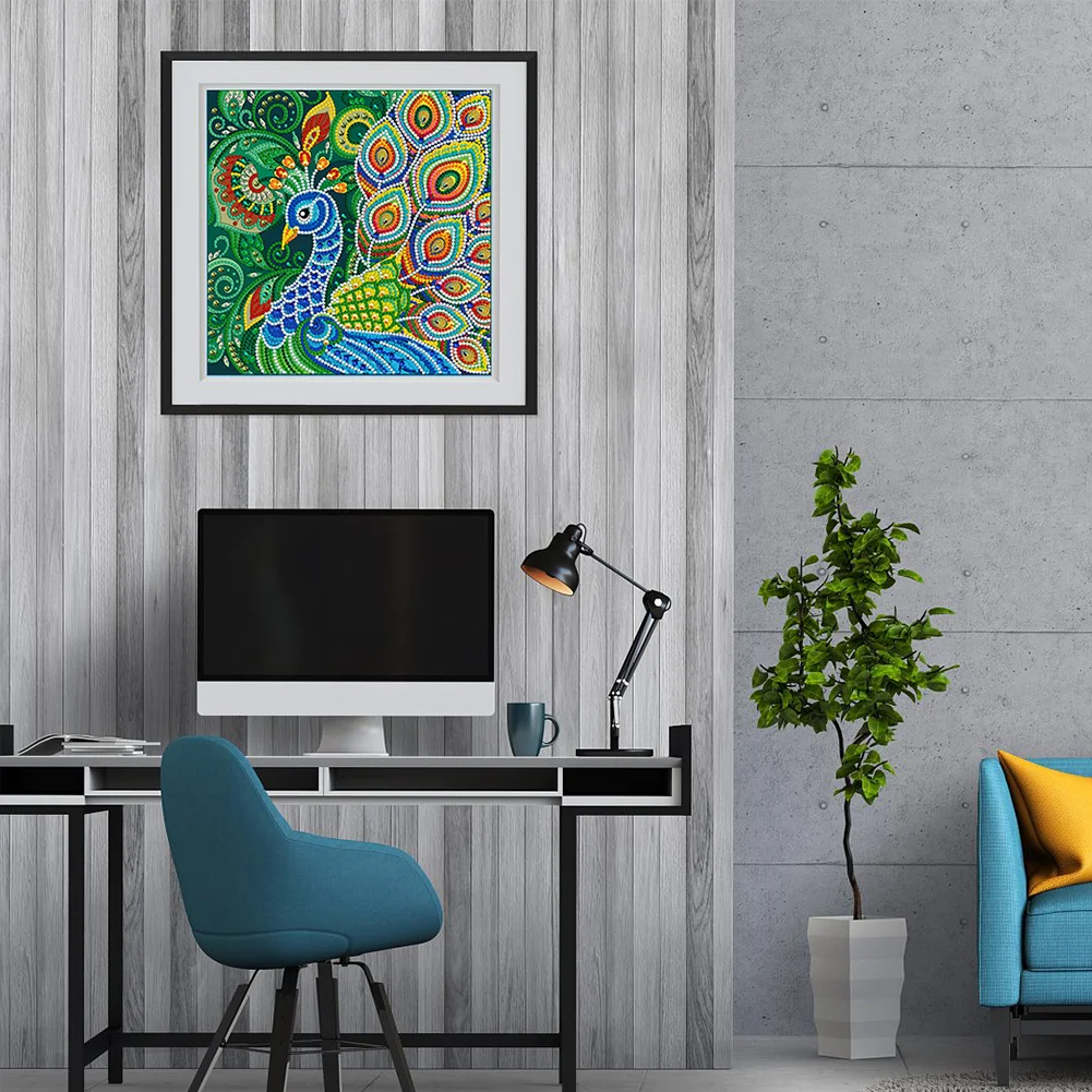 Luminous Diamond Painting - Special Shaped Drill - Peacock(30*30cm)