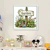 Garden Sign-18CT Stamped Cross Stitch 25*25cm/9.84*9.84in tapestrymarket