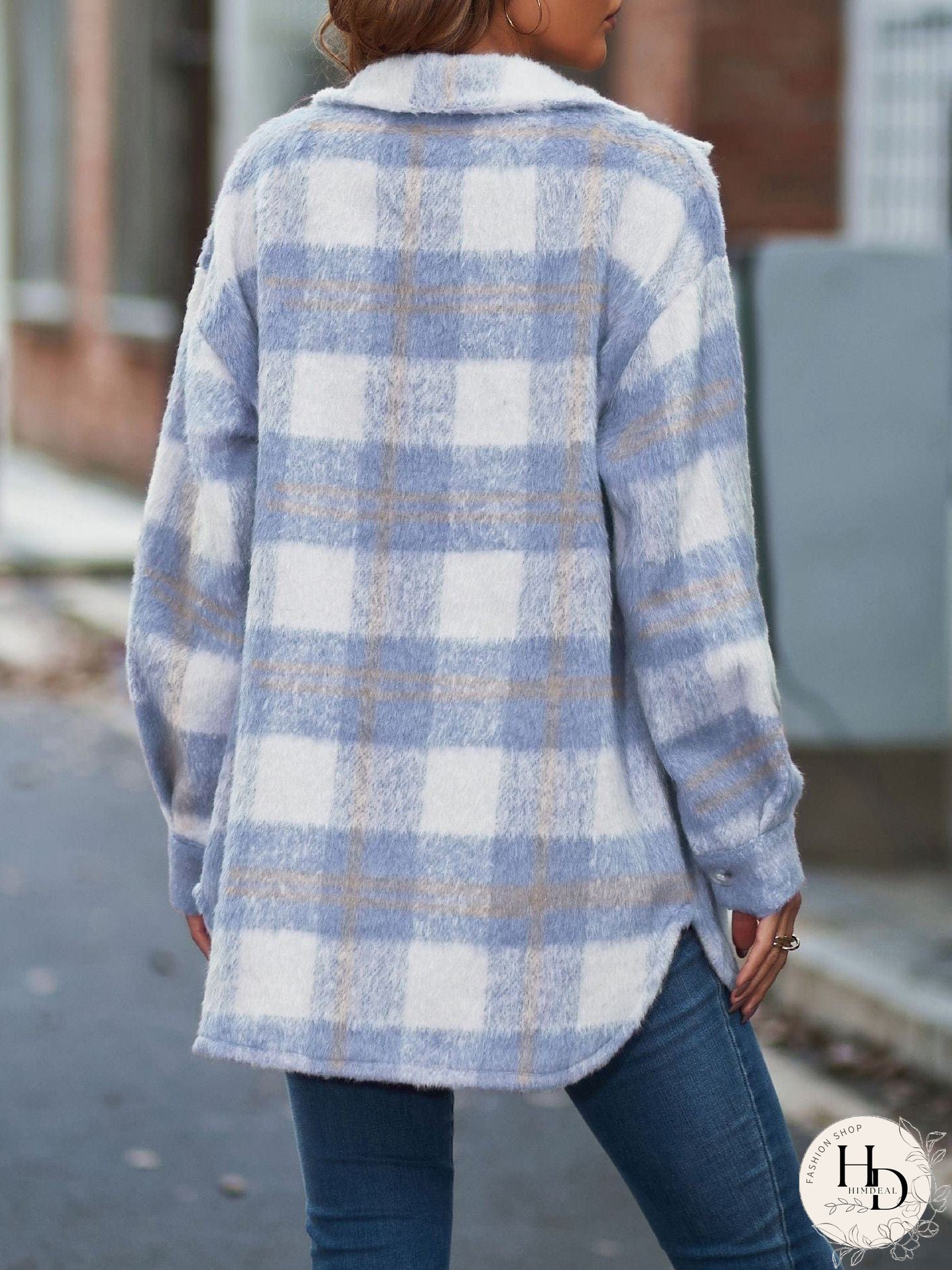 Stylish Plaid Shacket for Women